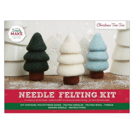 NÄlefilt Kit - Sett med 3 JuletrÊr