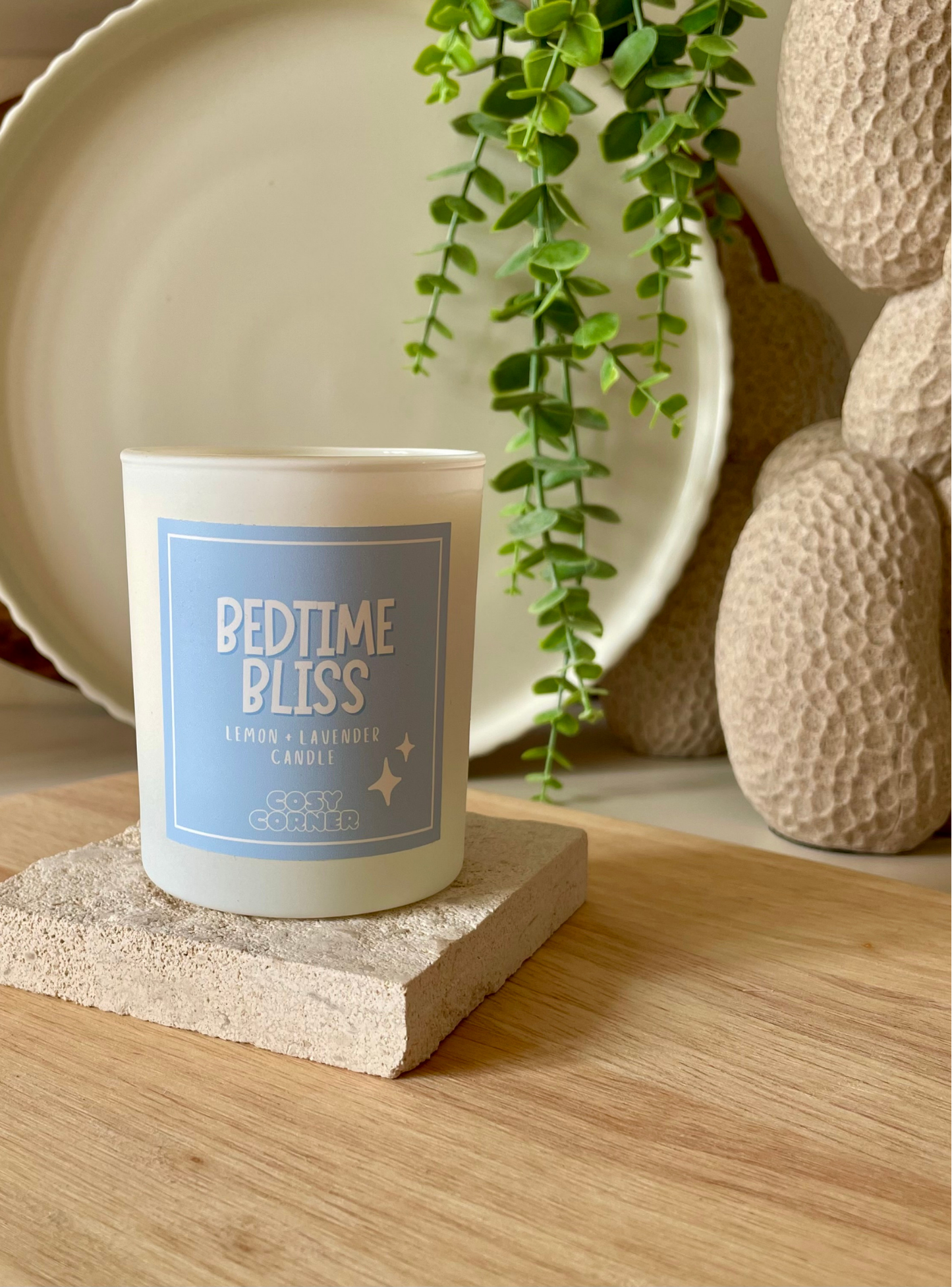 Bedtime Bliss - Lemon & Lavender Scented Calming Candle