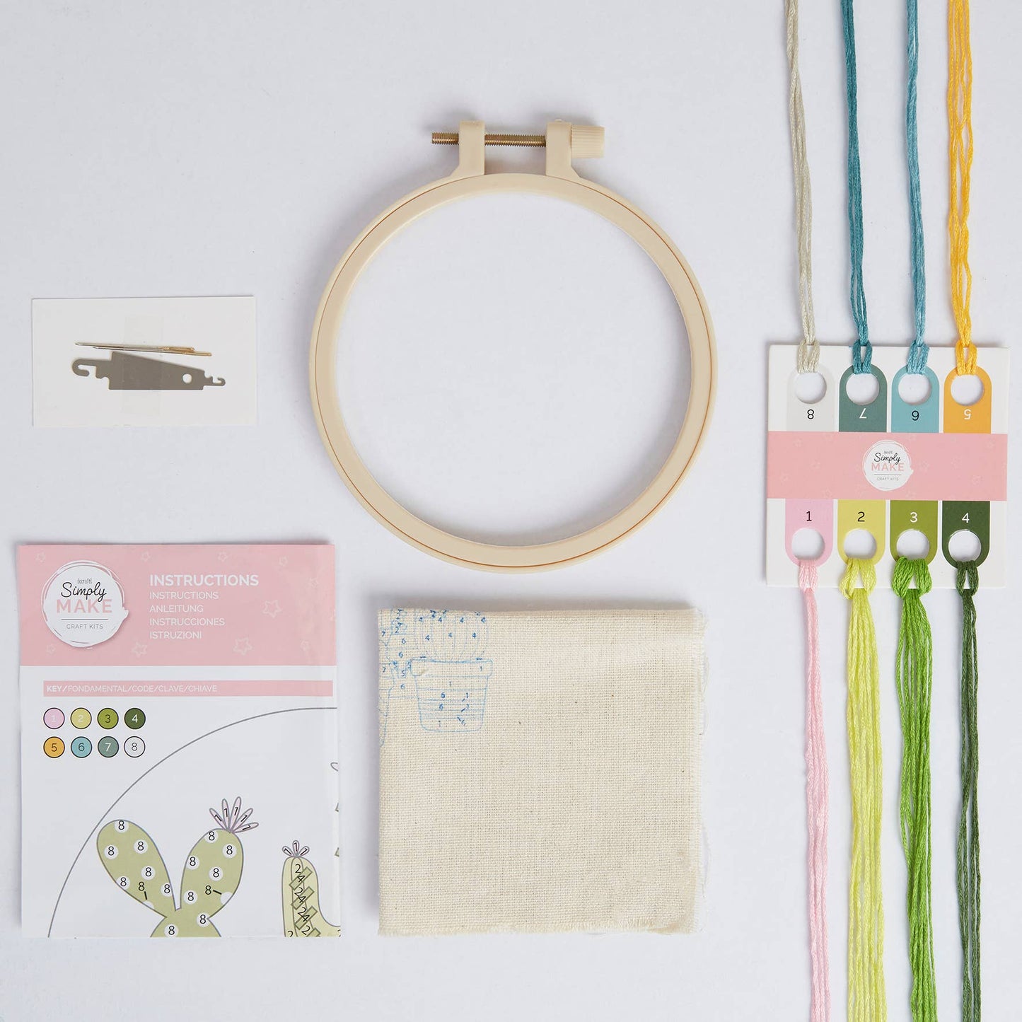 Broderikit Kaktuser Pastell