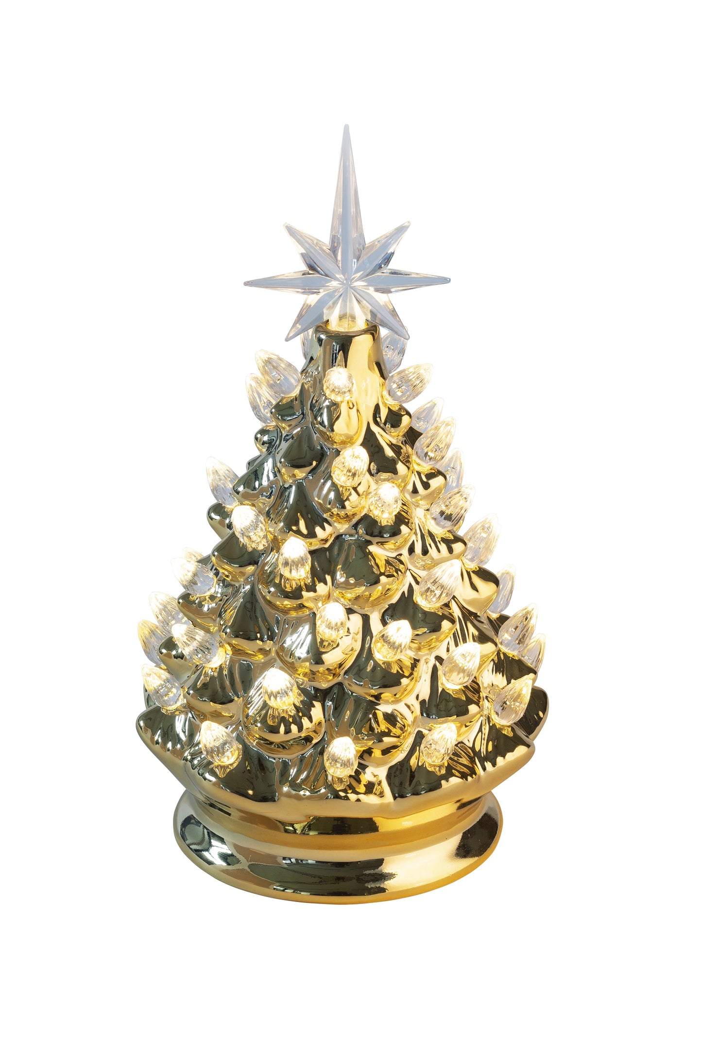 Luce Juletre med LED - Gull 24cm