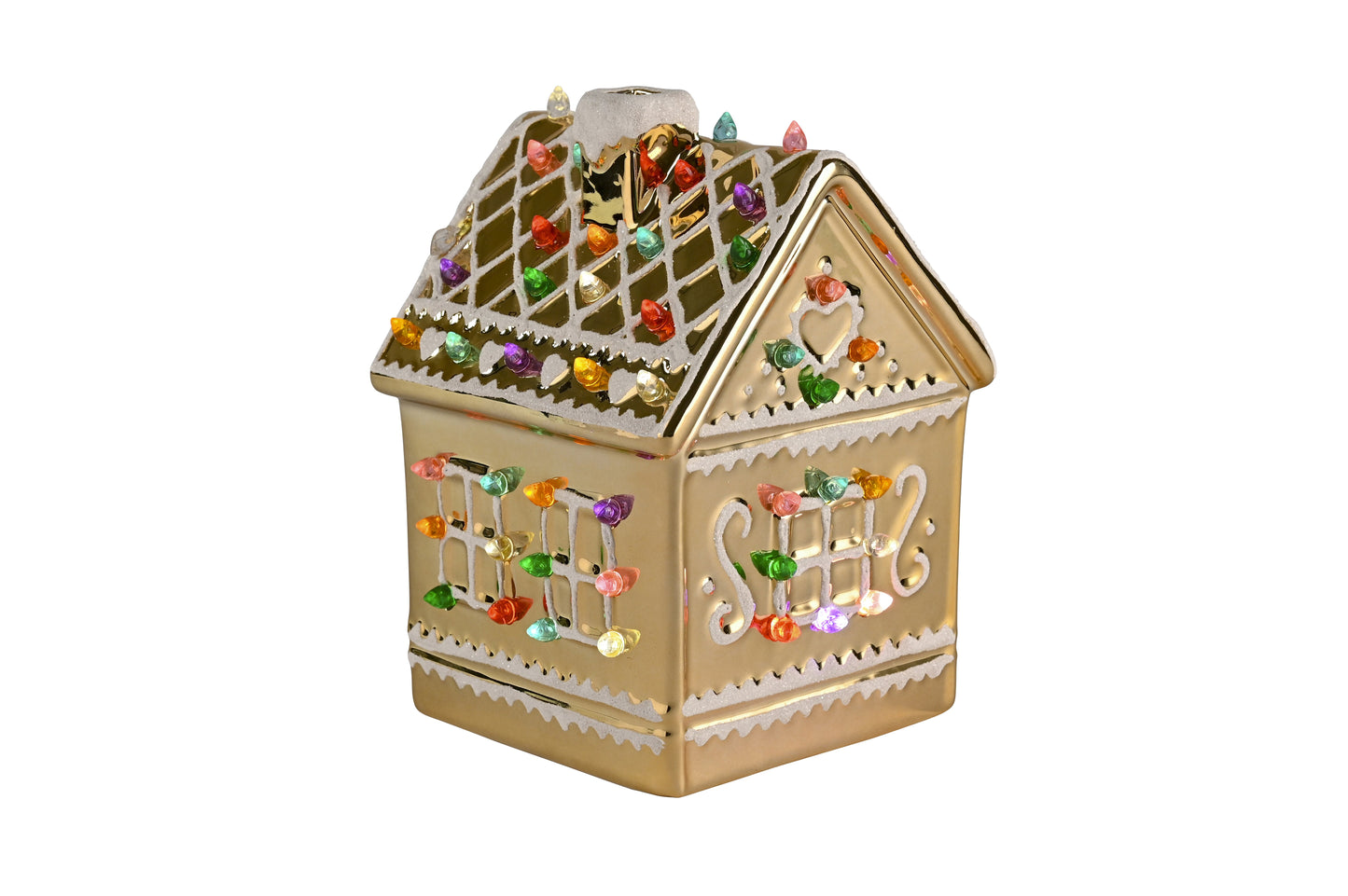 Luce Pepperkakehus m/led lys Gull