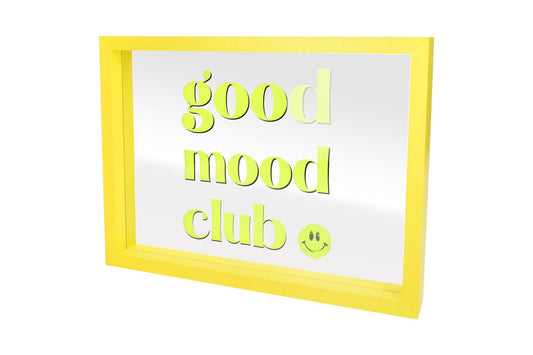 Love Frames – Glassbilde “Good Mood Club” 35×26 cm