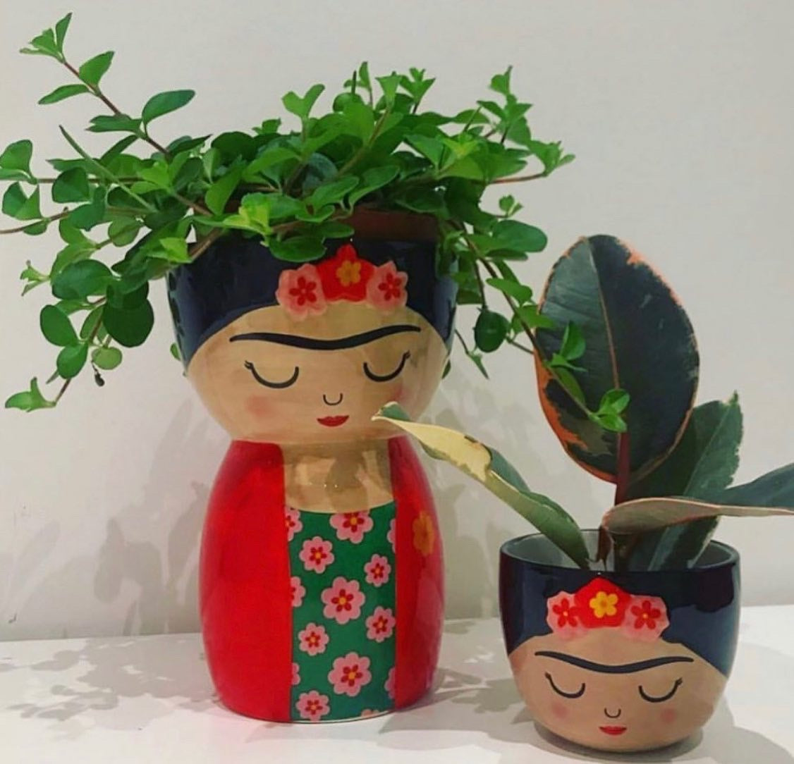 Frida mini potte – håndmalt - 7 cm