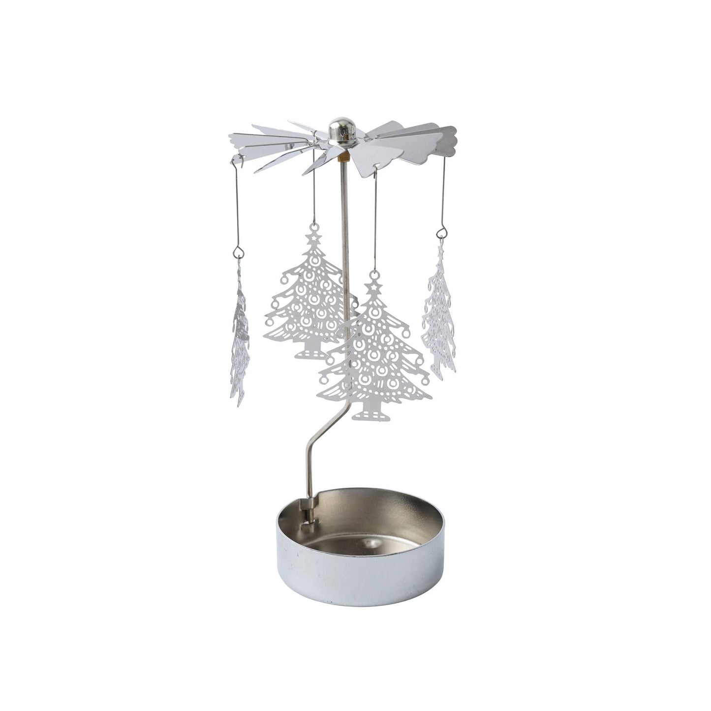 Silver Christmas Tree Telys Englespill