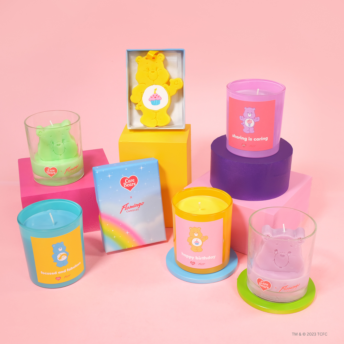 Care Bears x Flamingo Candles Cute Cupcake Birthday Bear Scent Shape