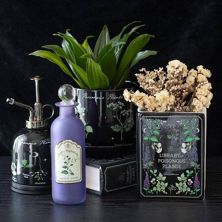 Poisonous Plants Gothic Botanical Book Vase