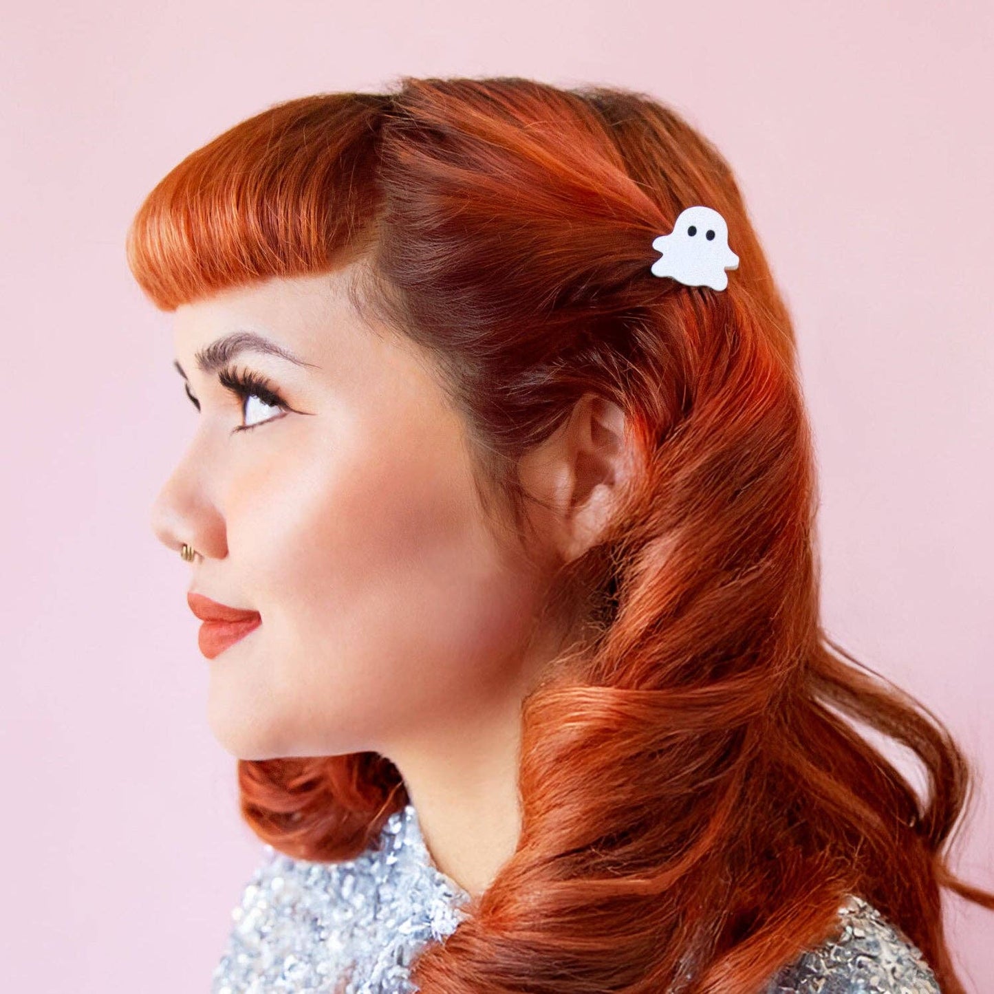 Hey Boo! Ghost Mini Hair Clip | Halloween