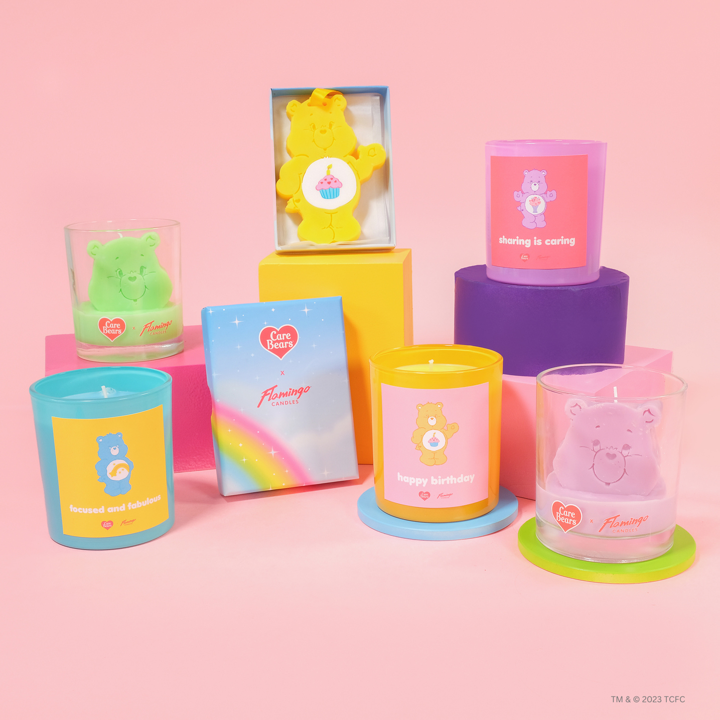 Care Bears x Flamingo Candles Cute Cupcake Birthday Bear Scent Shape