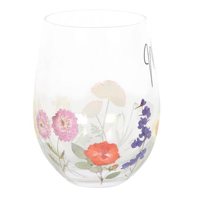 Glass - Mum m/villblomster