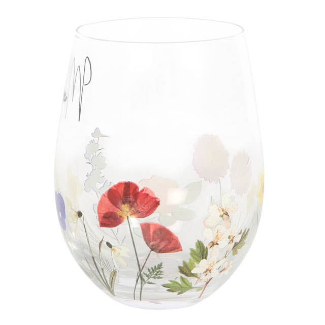 Glass - Mum m/villblomster