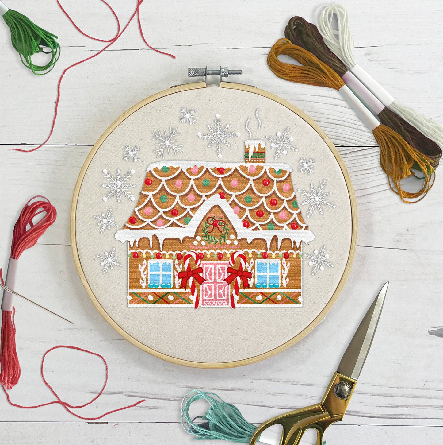 BRODERI-KIT – Pepperkakehus fra SEW & SO ON 🎄🧵