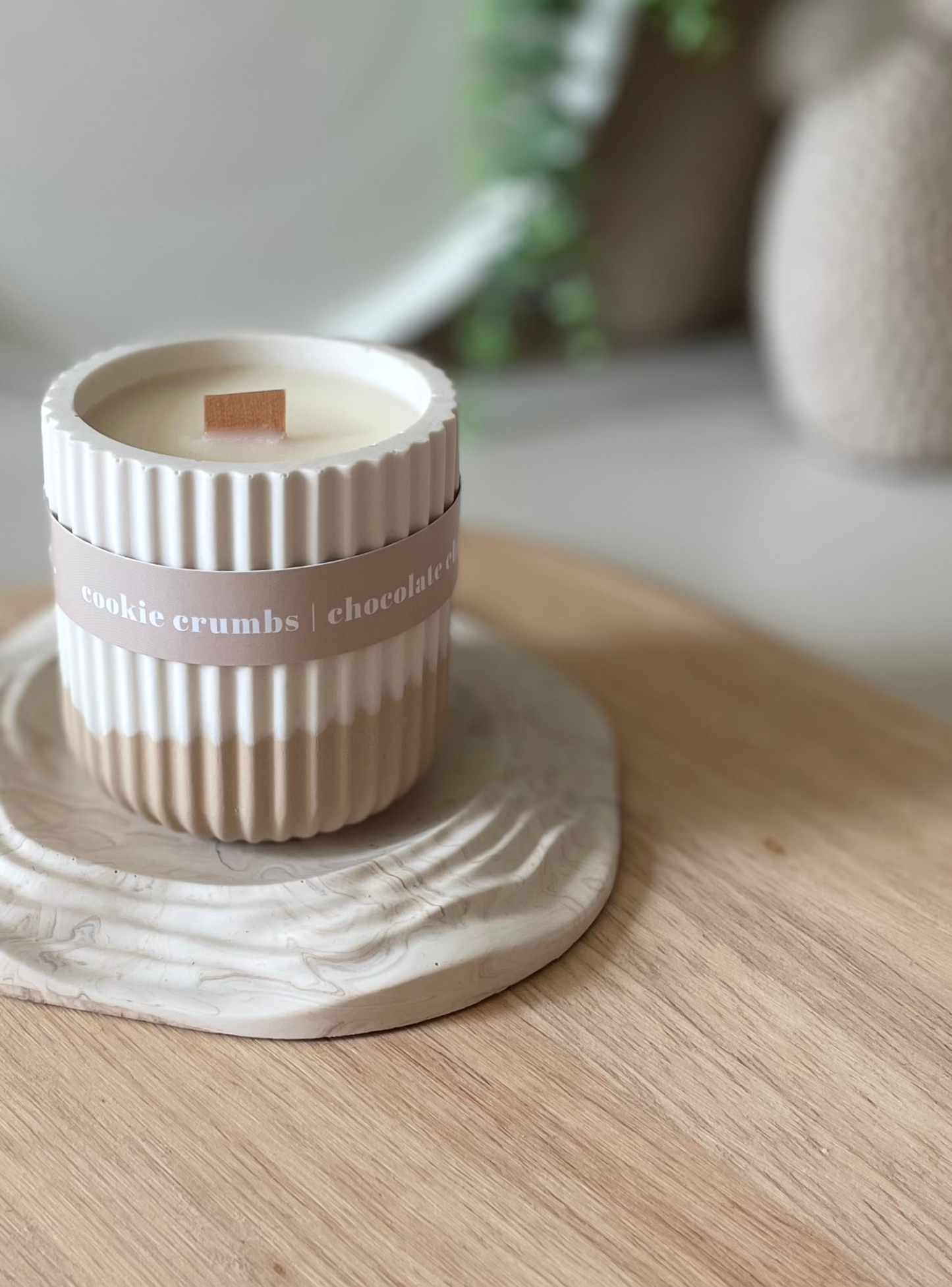 Cookie Crumbs Stoneware Soy Wax Candle / Scandi Inspired