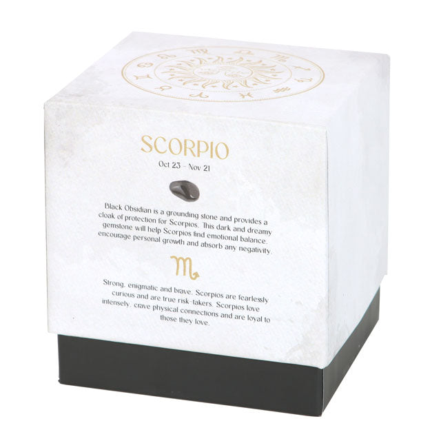 Scorpio (Skorpionen) Black Oudh Zodiac Crystal Candle