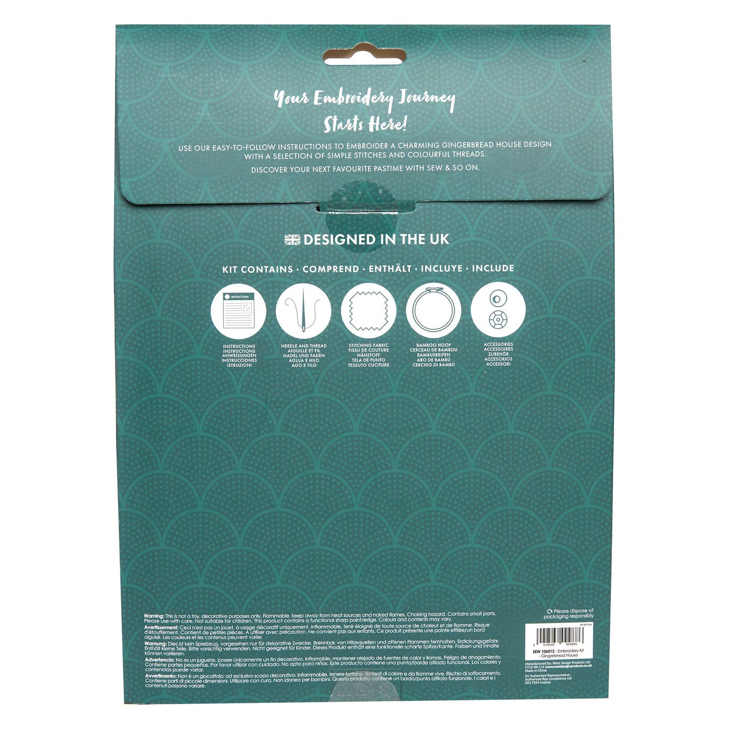 BRODERI-KIT – Pepperkakehus fra SEW & SO ON 🎄🧵