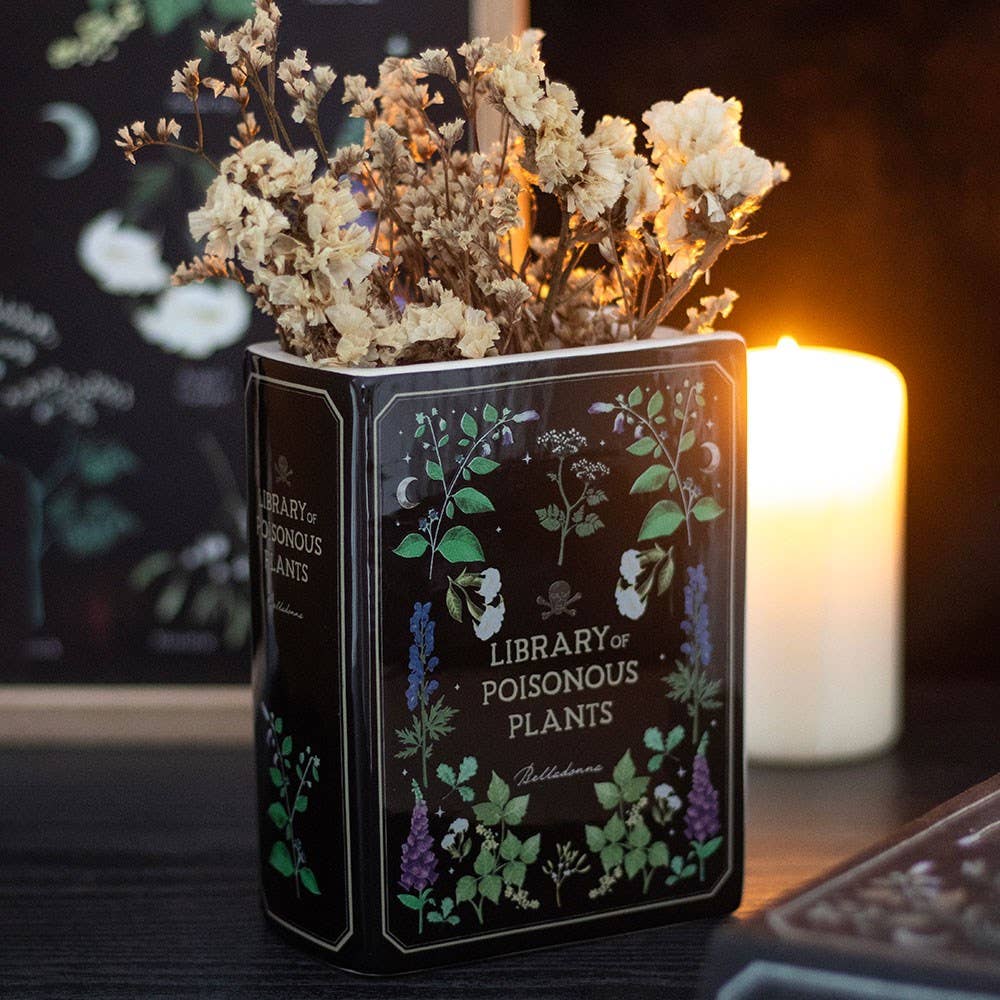 Poisonous Plants Gothic Botanical Book Vase