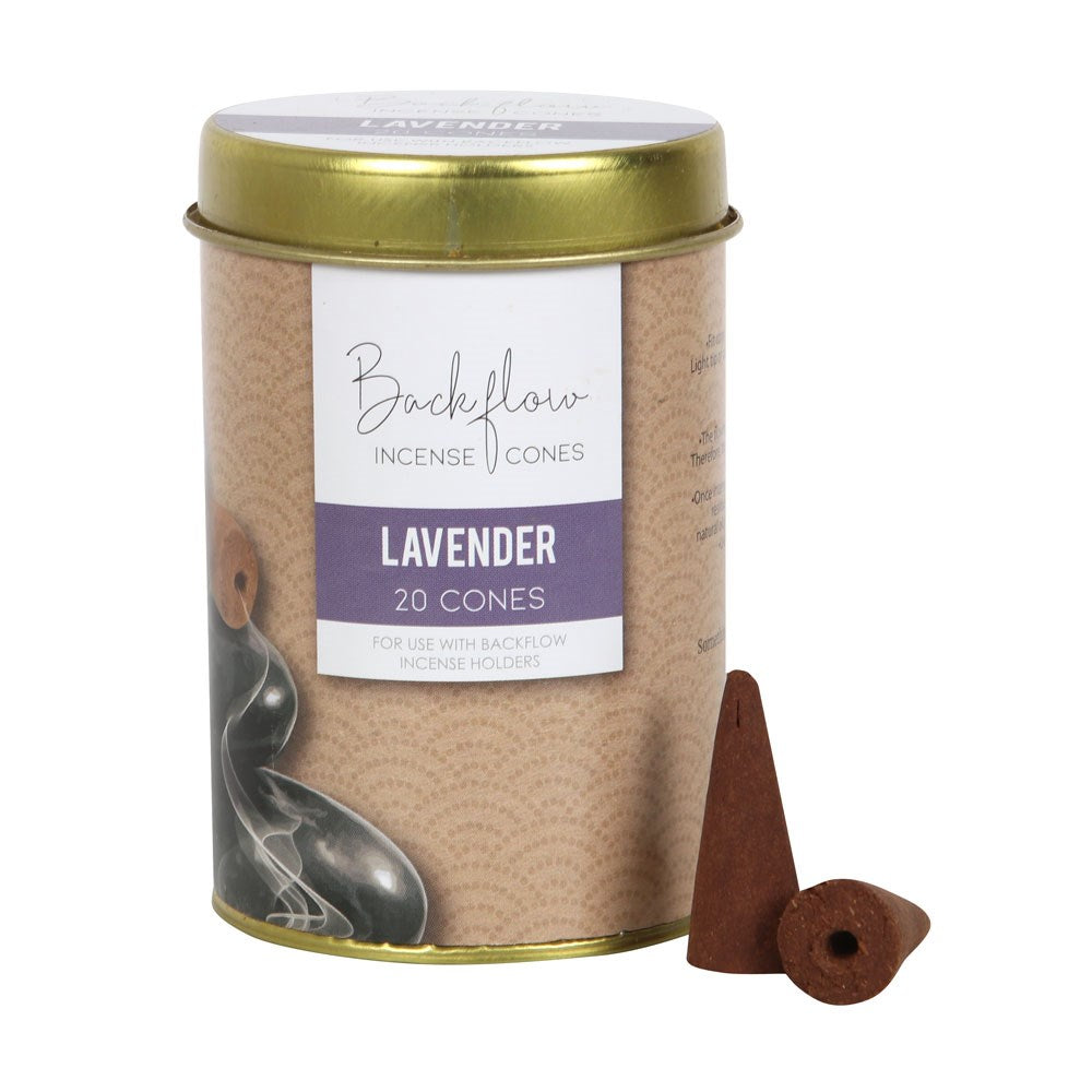 Backflow-røkelseskjegler – Lavendel (20 stk)