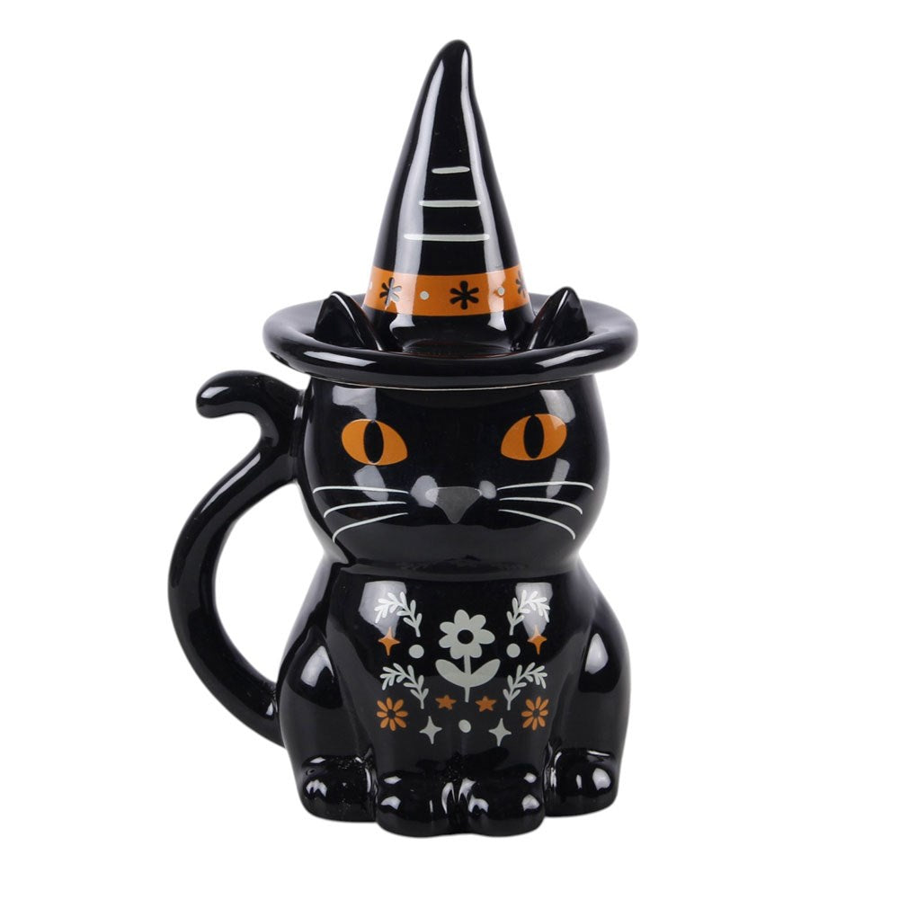 Frightful Black Cat krus med lokk