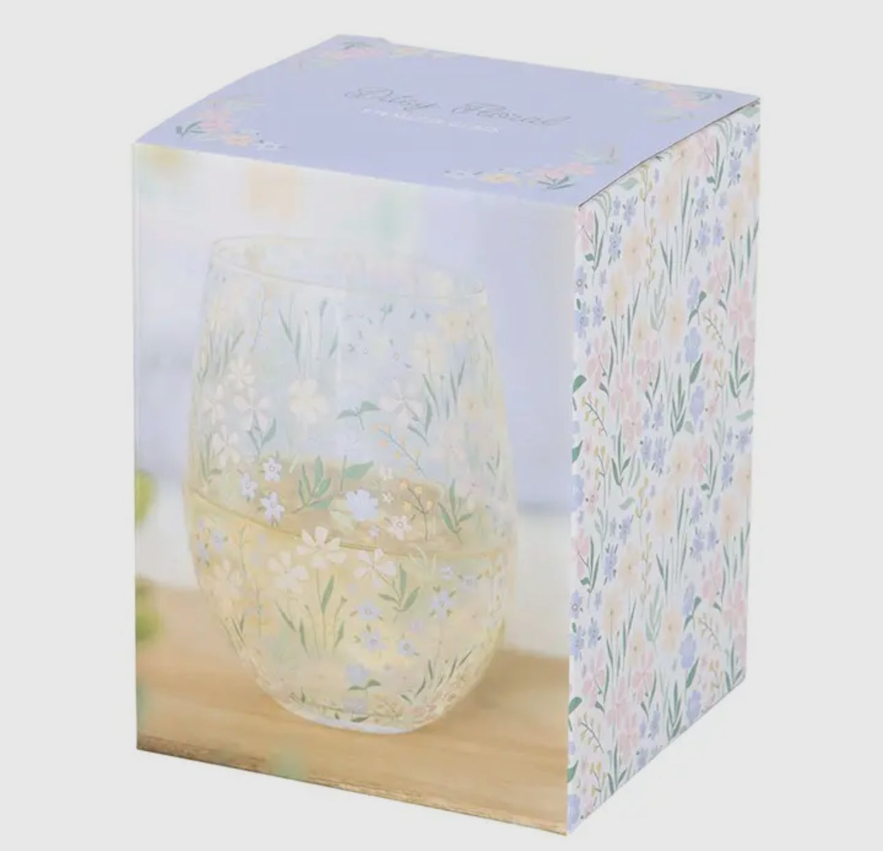 Floral Print Glass
