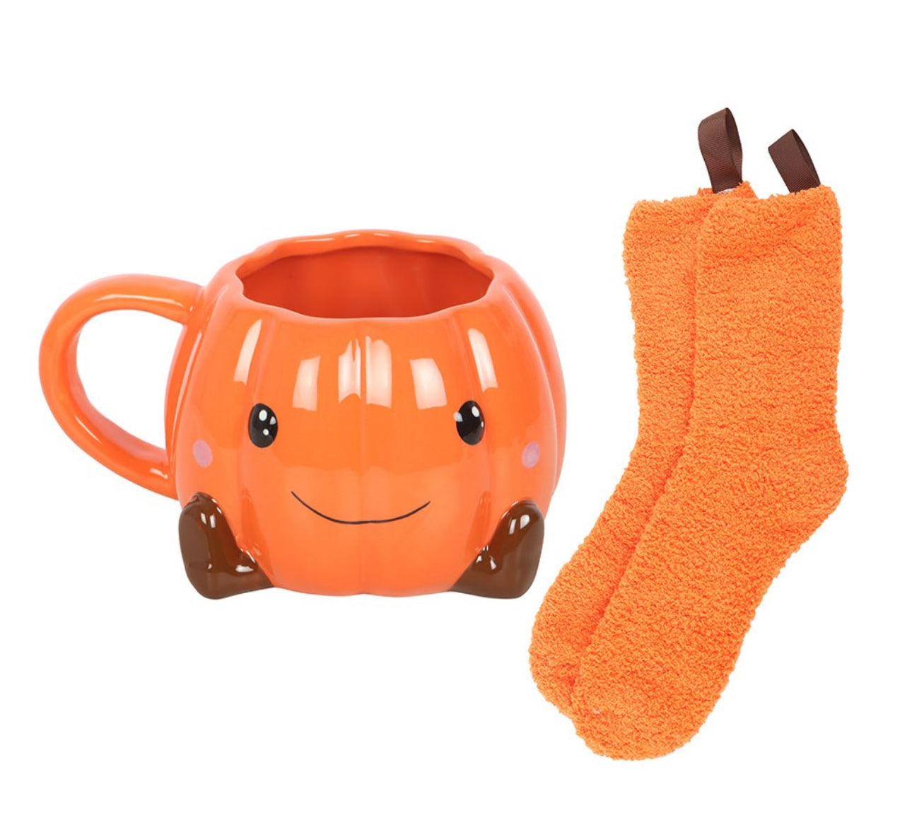 Gavesett - Smilende Gresskar kopp og sokker