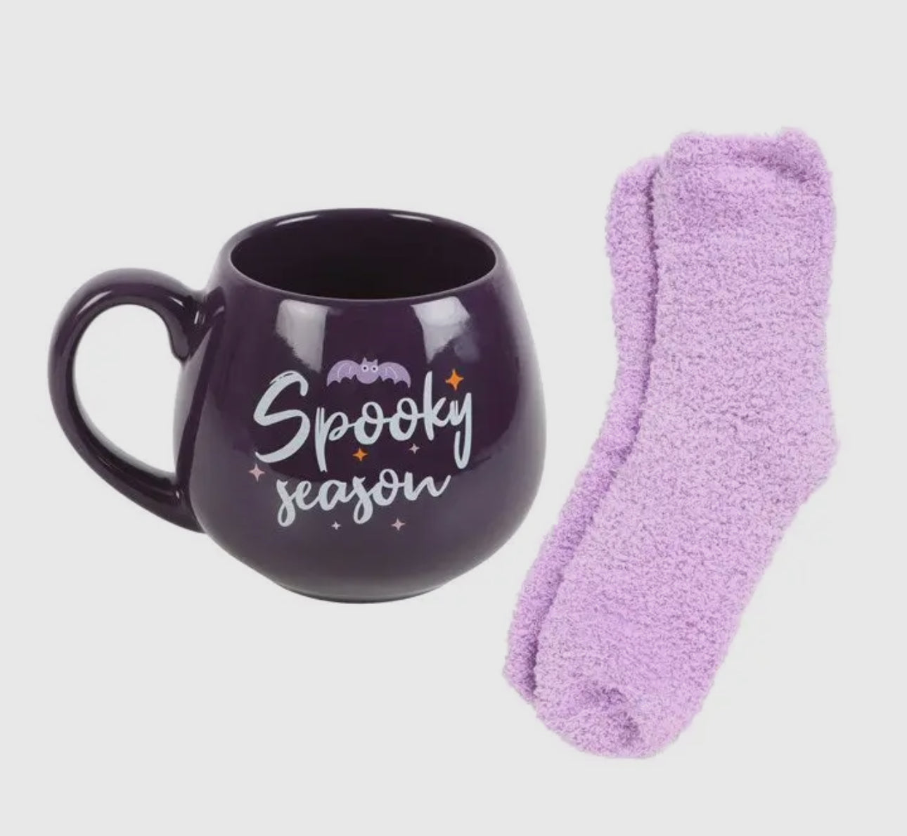 Spooky Season Gavesett m/ kopp og Fluffy Sokker