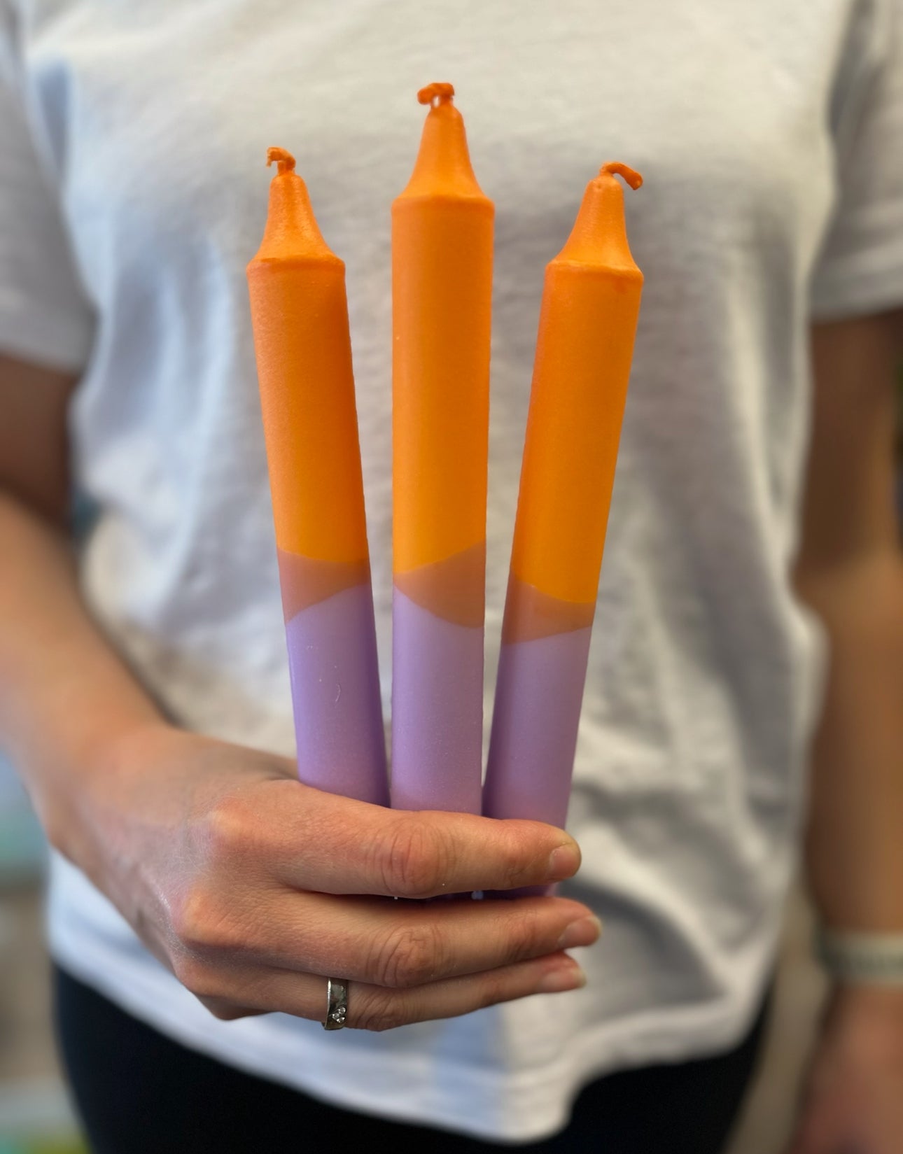 Lys 1 stk - Oransje/Lilla