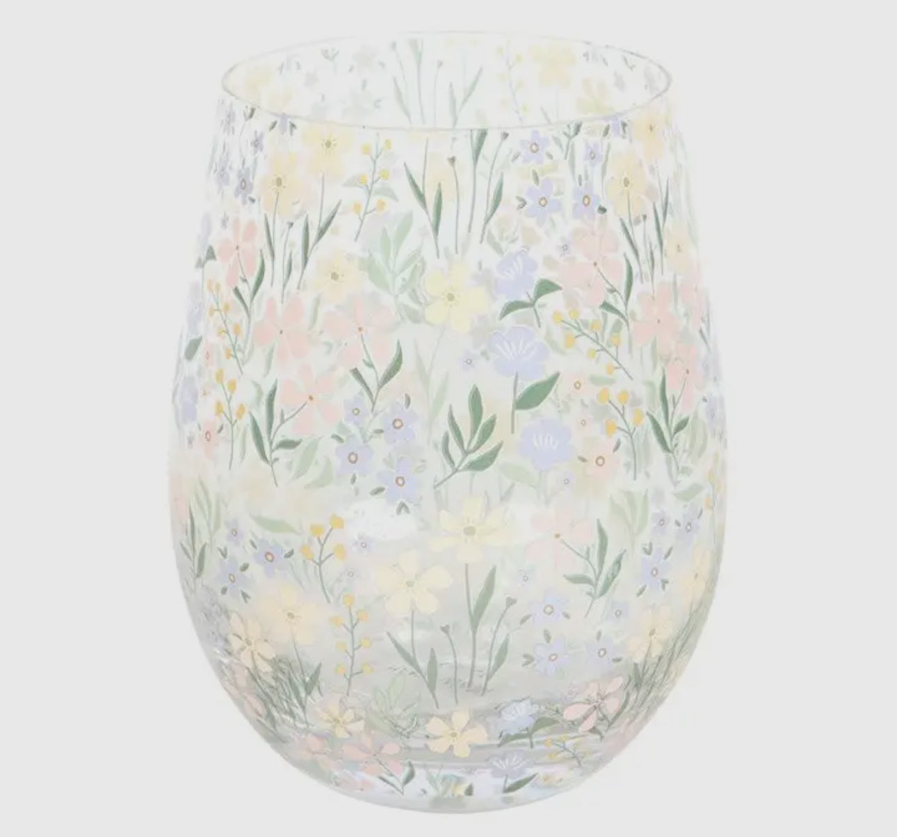 Floral Print Glass