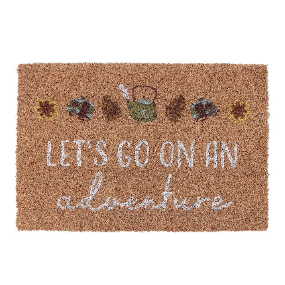 Dørmatte i kokos – "Let's Go on an Adventure"