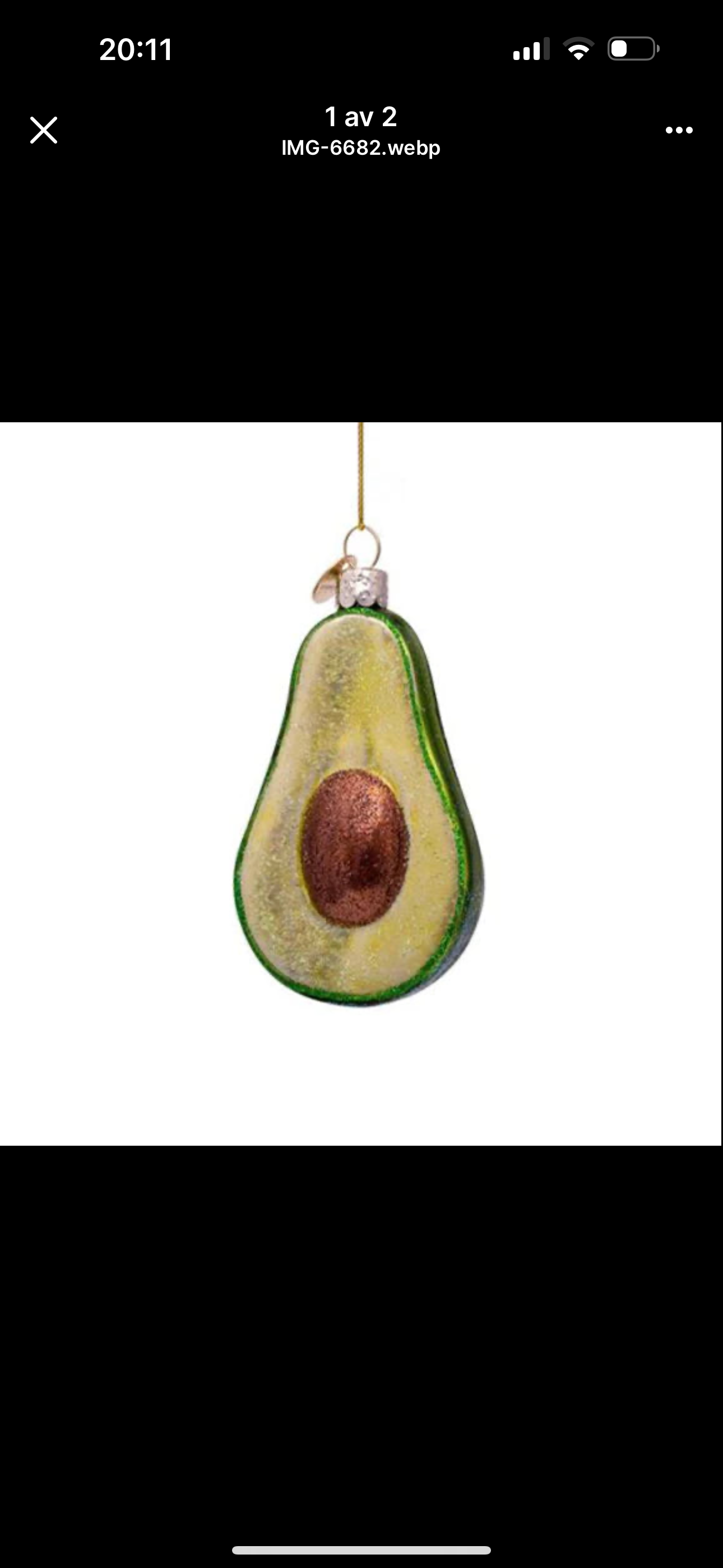 Glass Green Avocado av Vondels - 8 cm