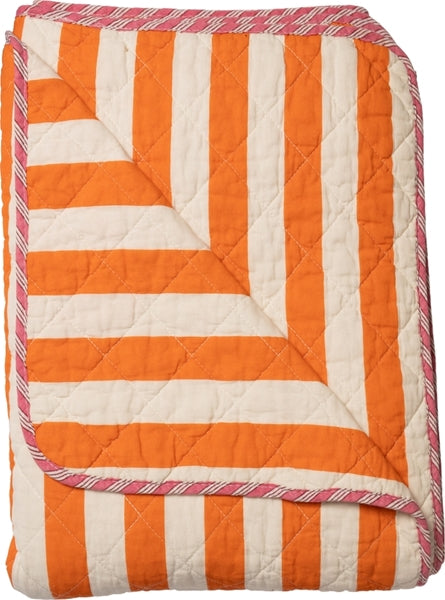 Quilt Teppe bånd/orange, 140x180 cm