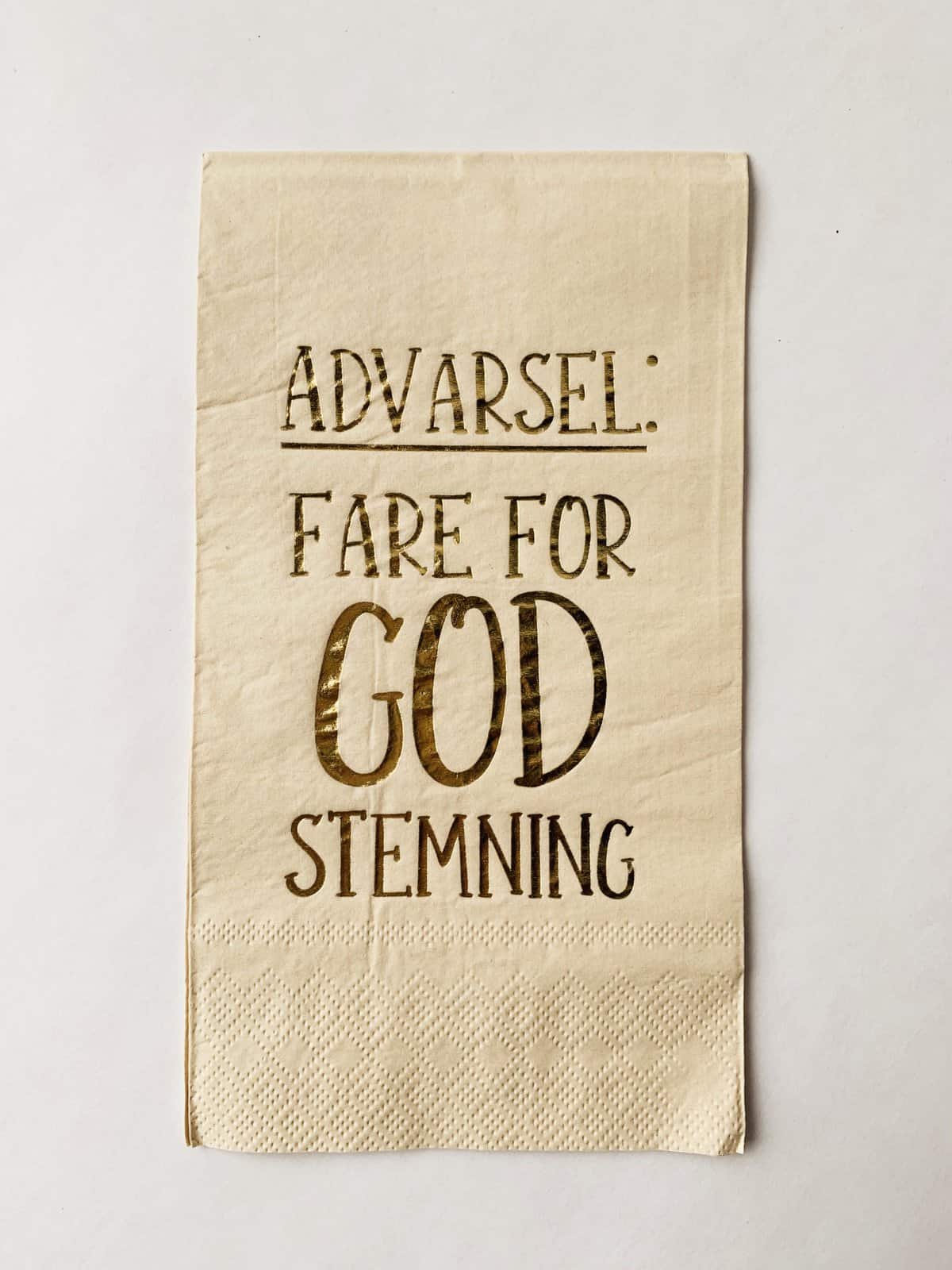 Serviett Buffet - Fare for god stemning