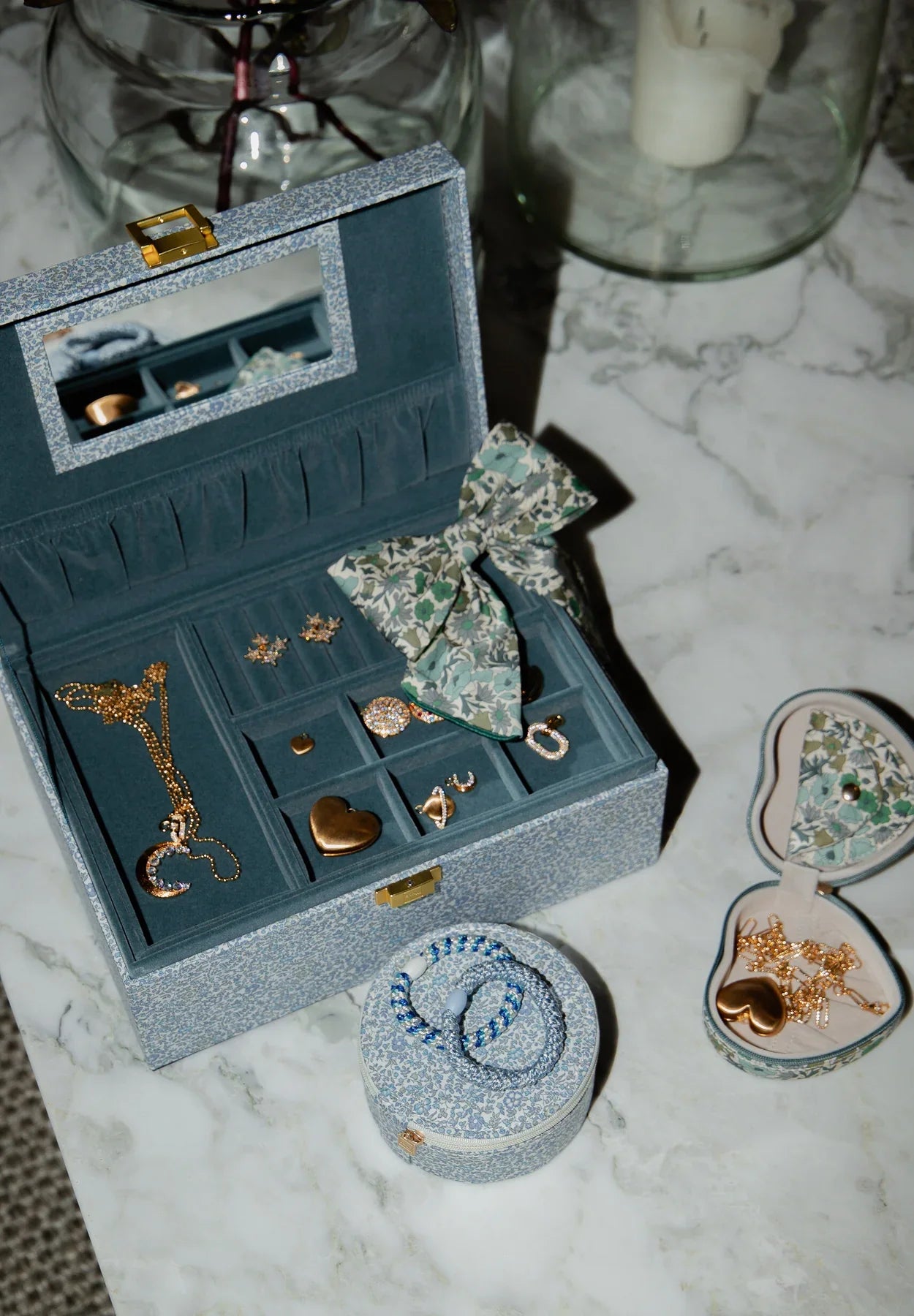 Jewelry box round mw Liberty Katie and Millie Light Blue