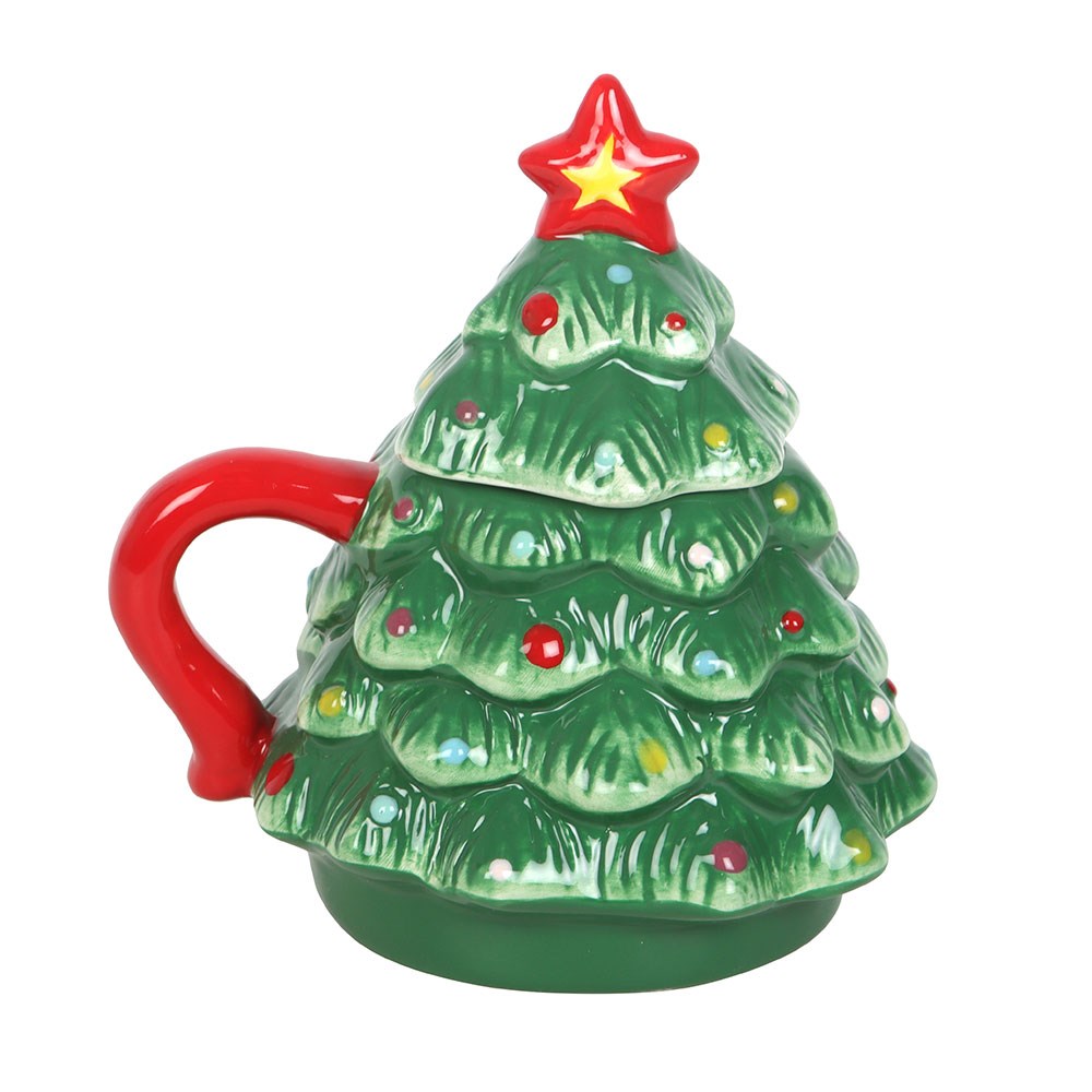 Nostalgic Christmas Tree – Krus med lokk 🎄☕