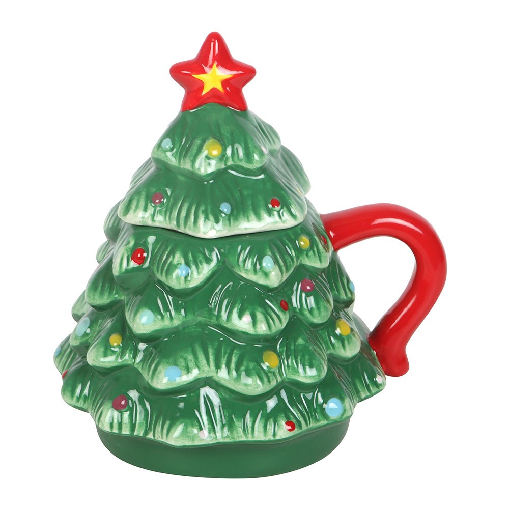 Nostalgic Christmas Tree – Krus med lokk 🎄☕