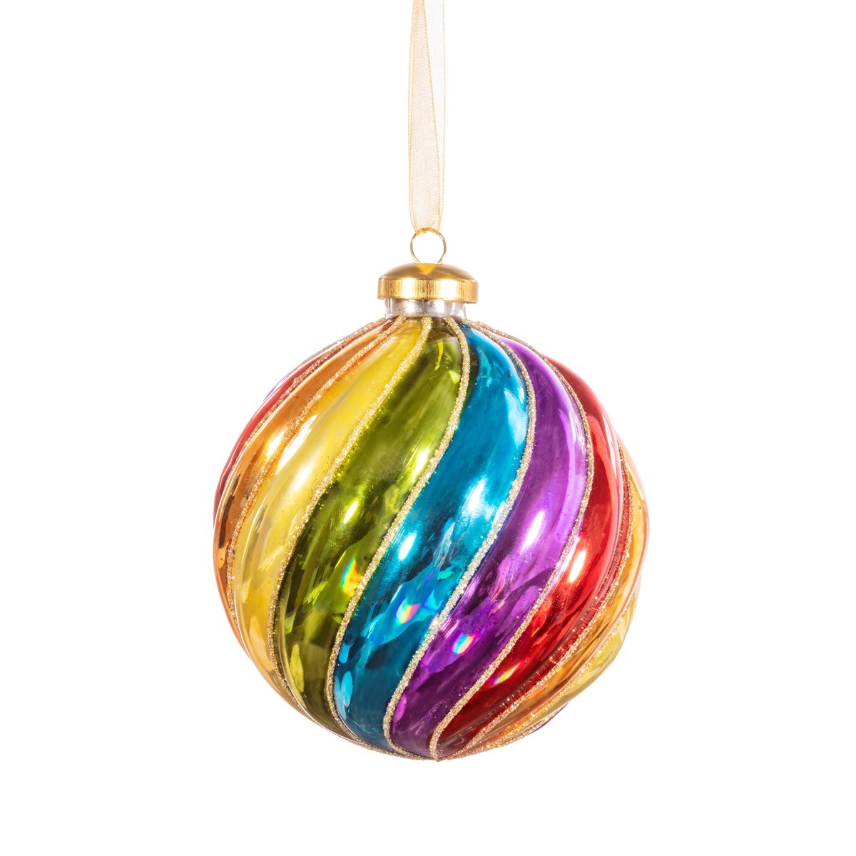 Spiral Rainbow – Julekule 🌈✨