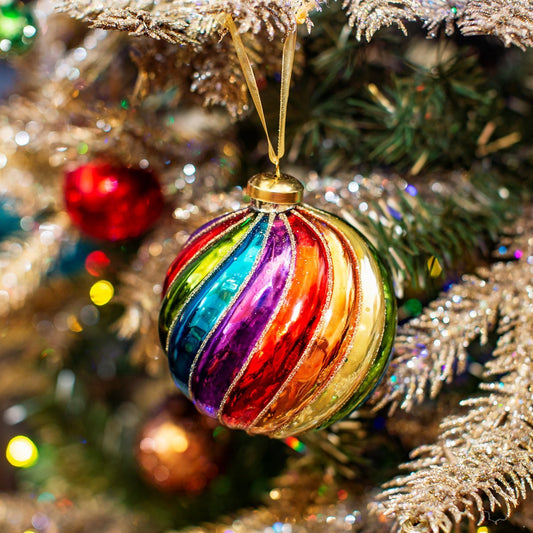 Regnbueglitter Julekule