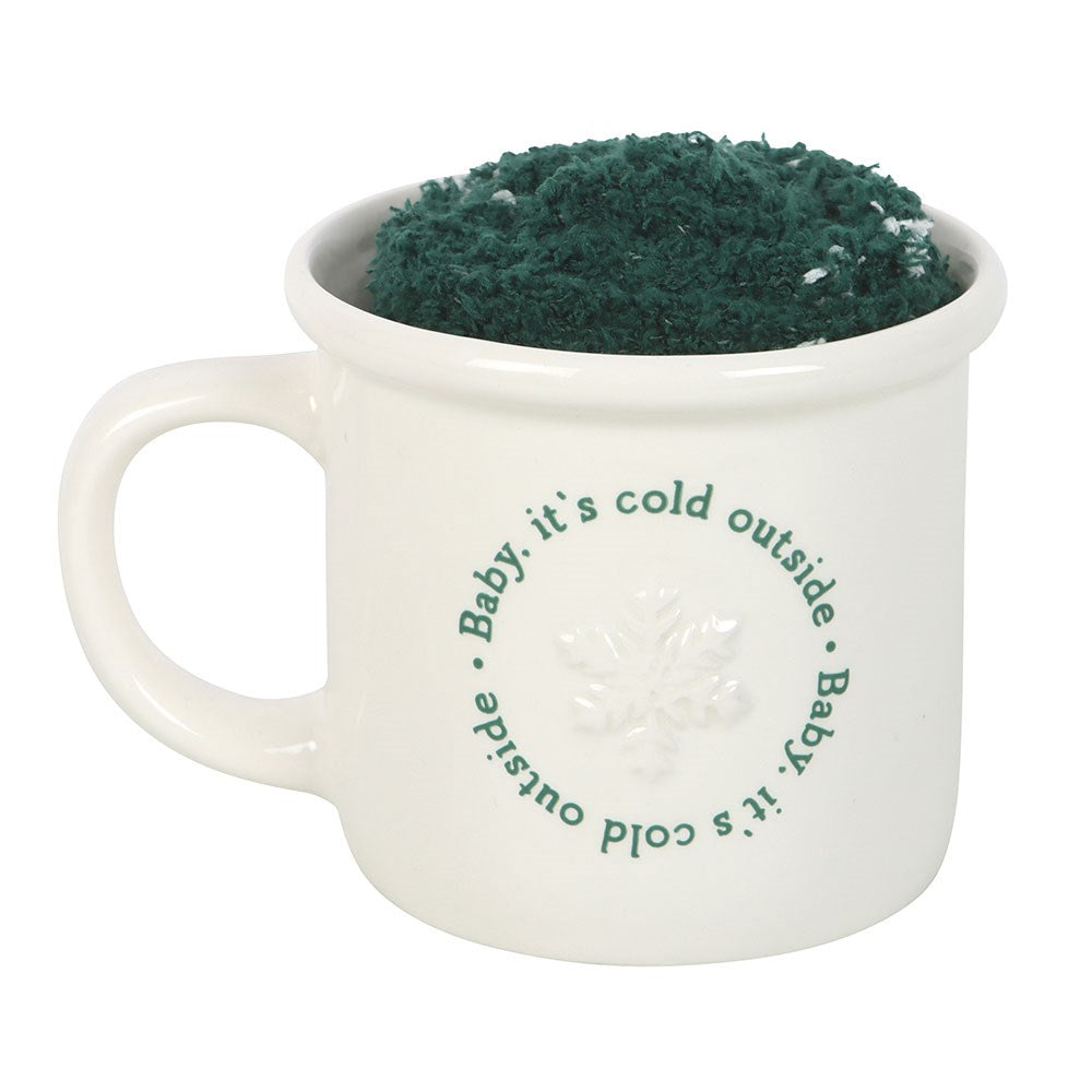 Baby It’s Cold Outside – Krus og sokkesett ❄️☕