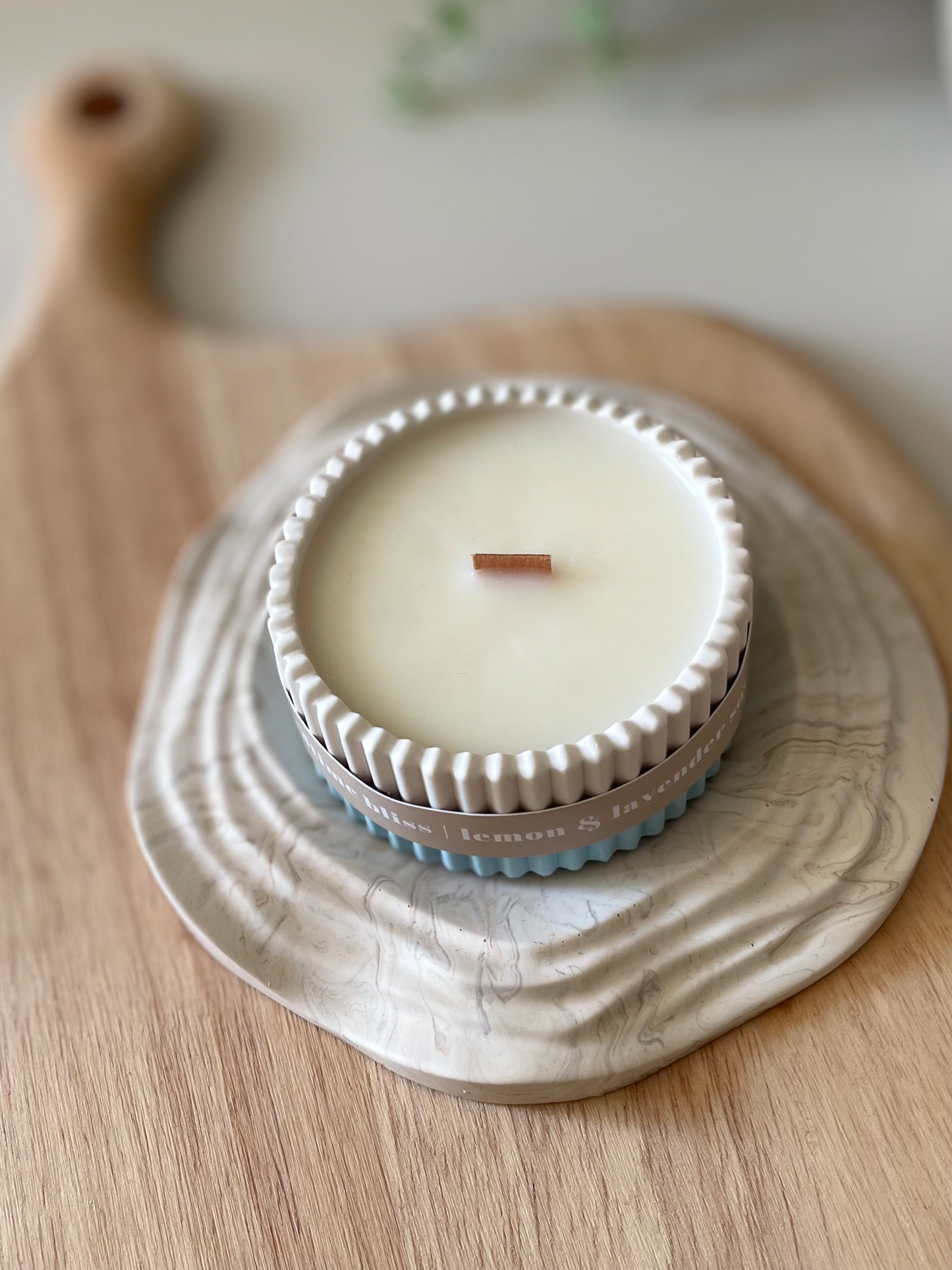 Bedtime Bliss - Lemon & Lavender Stoneware Soy Wax Candle