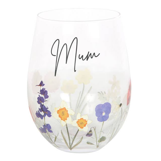 Glass - Mum m/villblomster