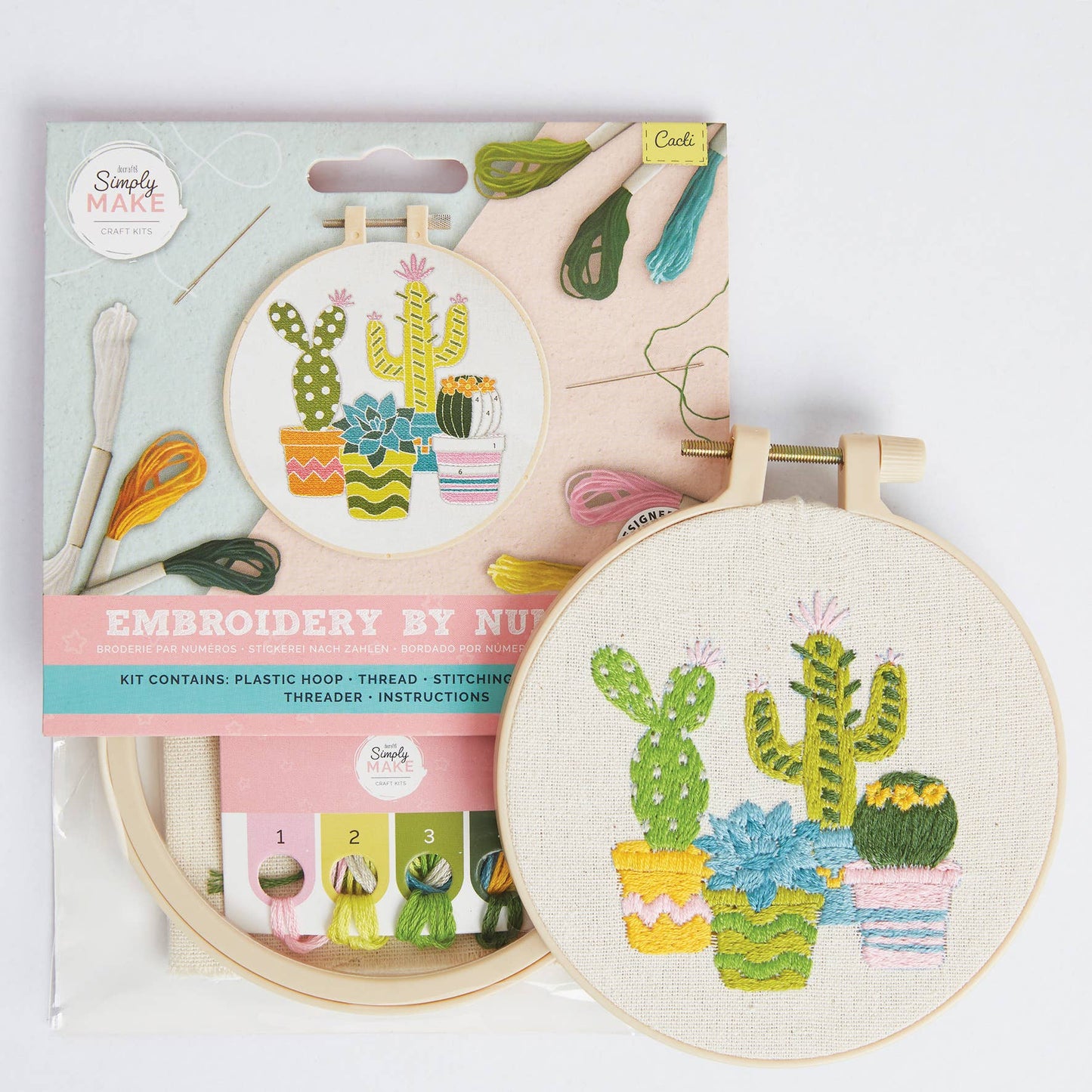 Broderikit Kaktuser Pastell