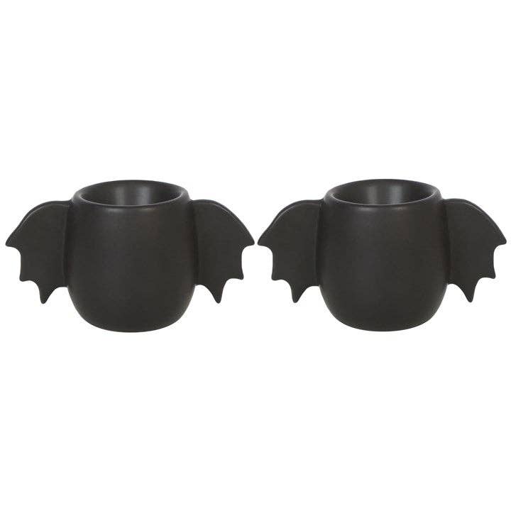 Gothic Bat Wing Halloween Eggekopp sett