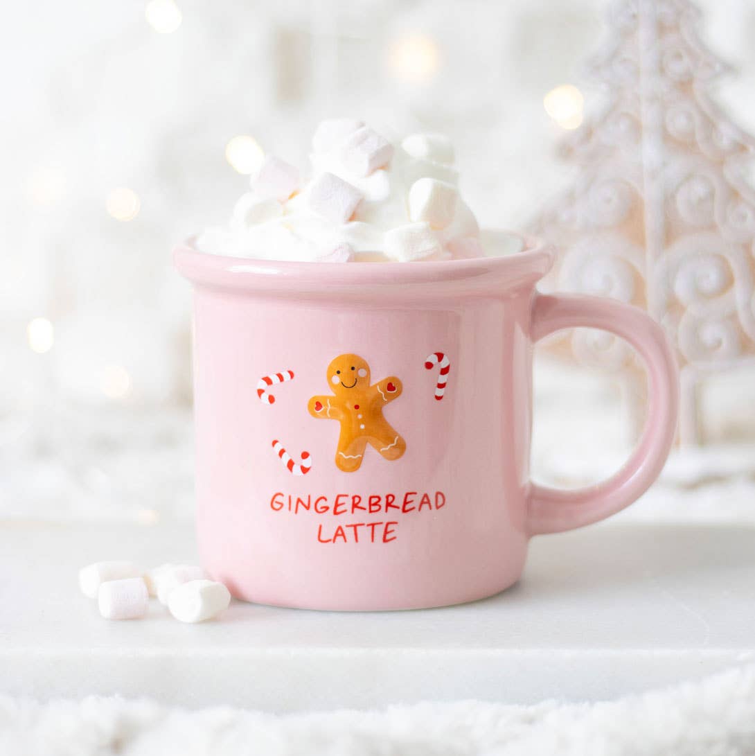 Pink Gingerbread Latte Christmas Krus
