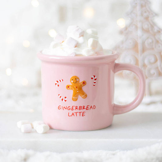 Pink Gingerbread Latte Christmas Krus