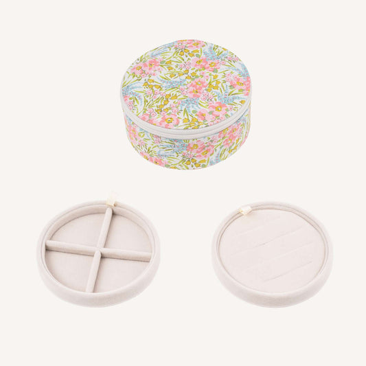 Jewelry box round mw Liberty Swirling Petals Pink