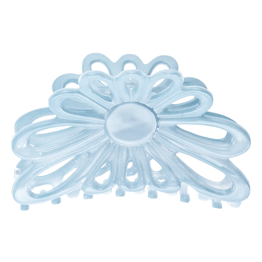 Flower Hårklemme 8cm Light Blue