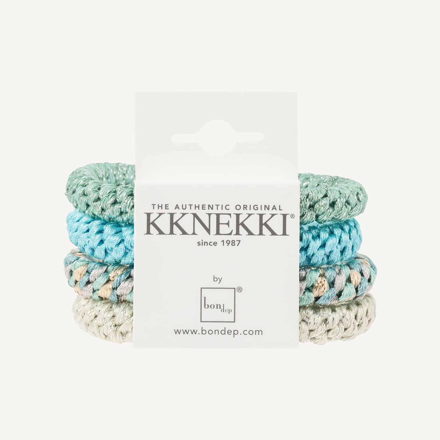 KKNEKKI - Azur/blåtoner 4pk med strikker