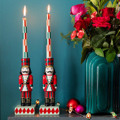 Nutcracker Lysestake i Keramikk – Håndmalt Nøtteknekker 🎄❤️