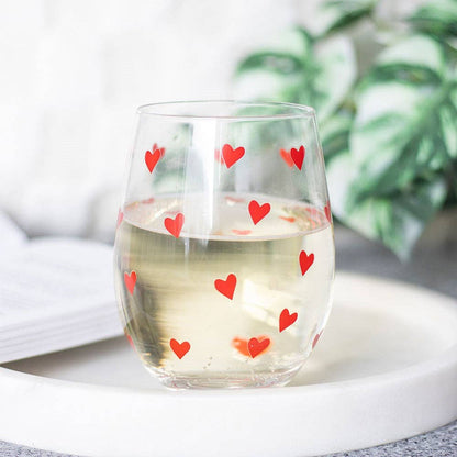 Heart Print Glass