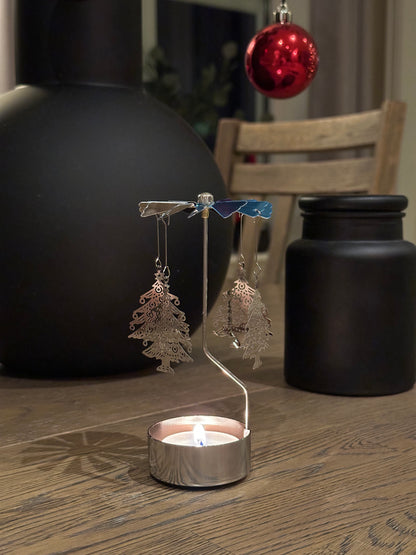 Silver Christmas Tree Telys Englespill