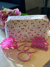 Heart Cherry Print Makeup Bag