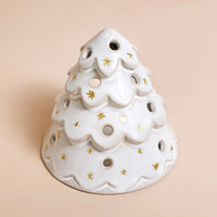 White Christmas Tree Tealight Holder.